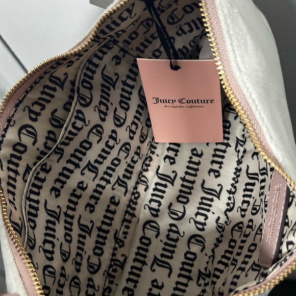 Juicy Couture Y2K Crystal Retro Vibe Shoulder Bag in Pink and Off White - Picture 8 of 8
